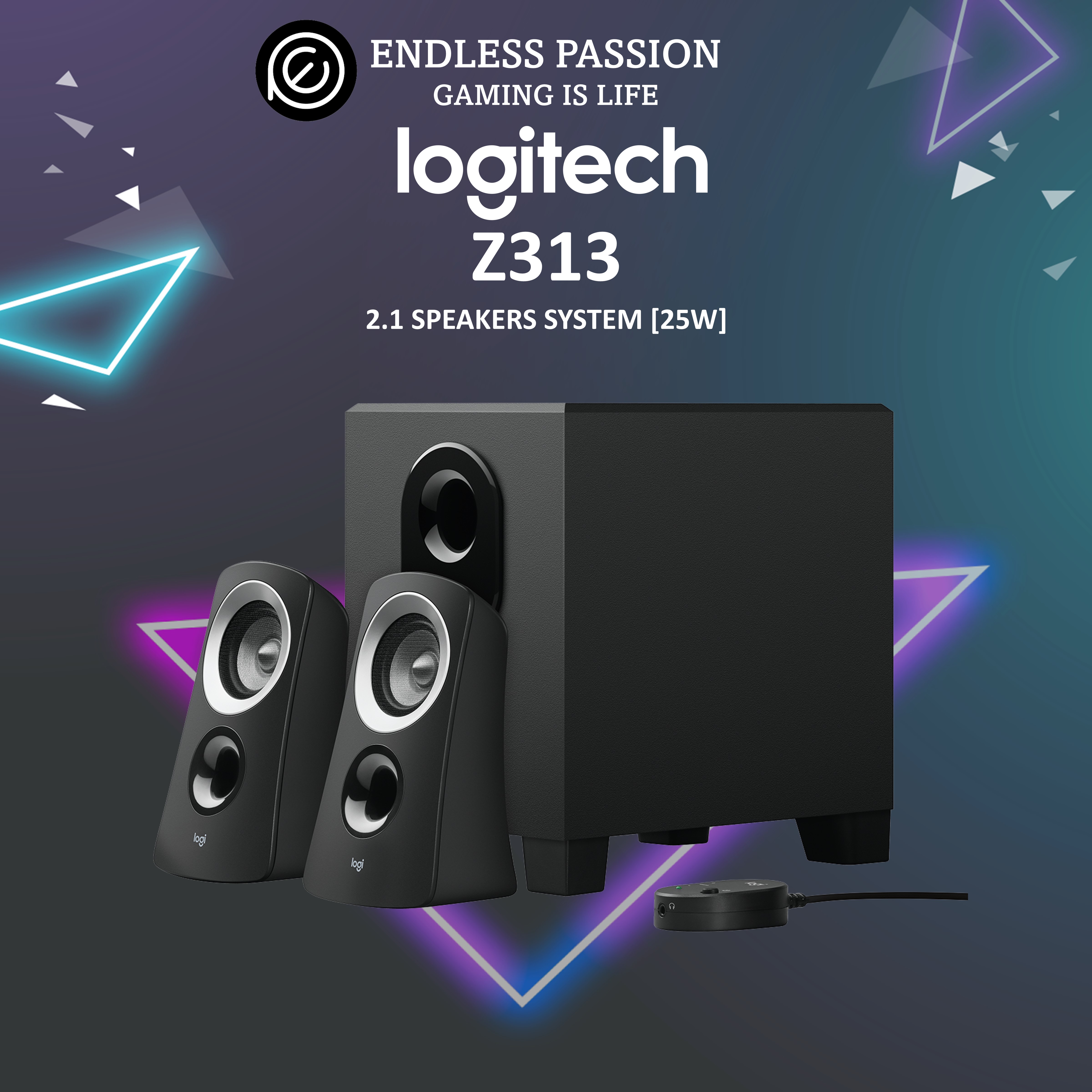 Logitech Z313 Computer Speaker System With Subwoofer