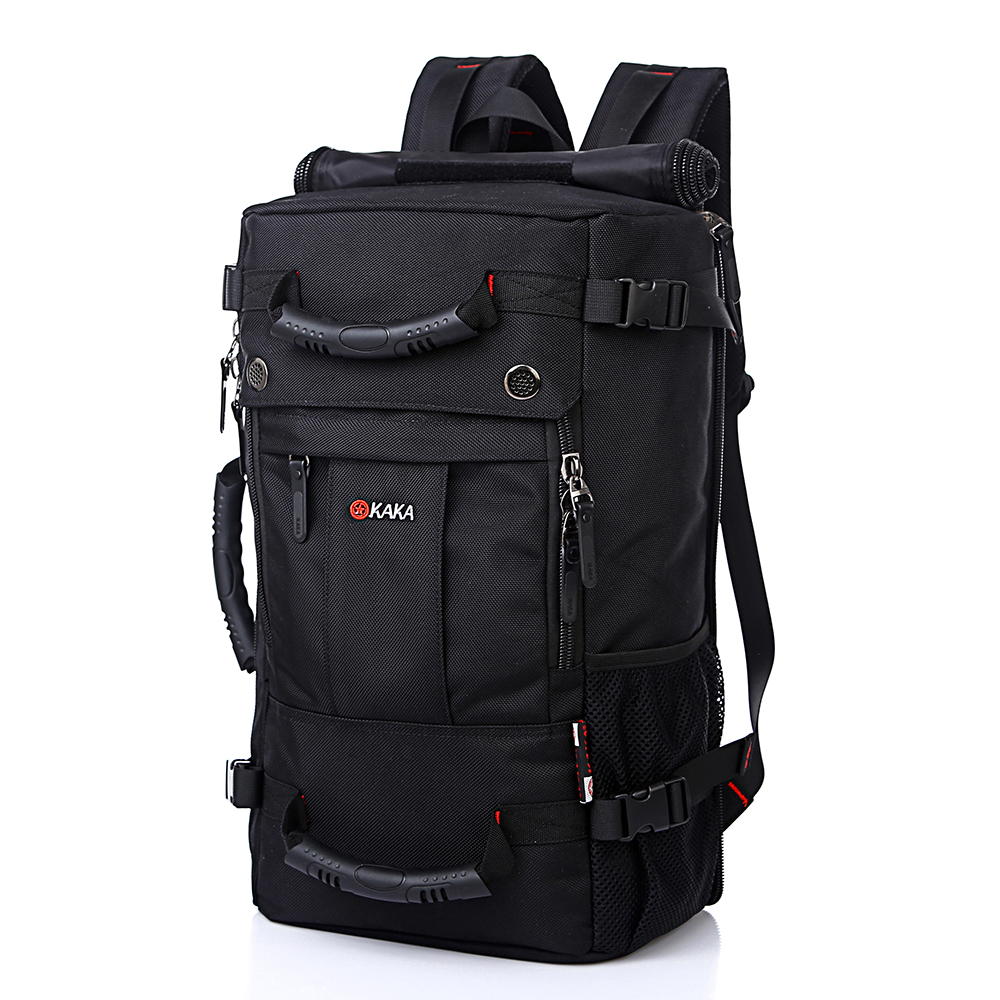 P&D 40L Black Large Capacity Men Backpack Laptop Bagpack 17 Inch Travel Bag Outdoor Backpack Come With Lock High Quality Shoulder Luggage Bags