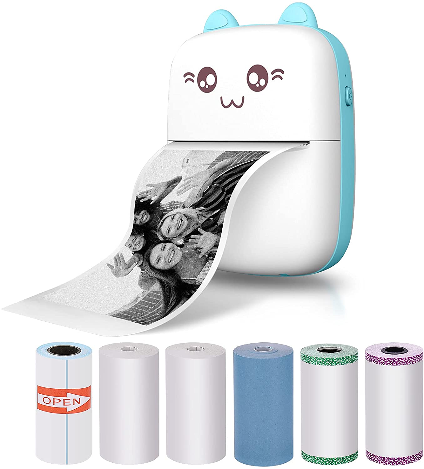 Cheap Mini Thermal Printer Portable Wireless BT Connected Photo Labels Sticker Memo List Cell Phone Bluetooth Printer Home Office Android iOS