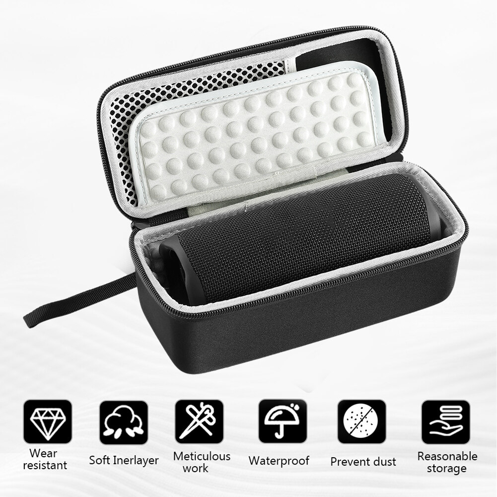EVA Hard Case for JBL Flip 6 Wireless Bluetooth-compatible Speaker Box Protective Carrying Bag with Handle Portable Storage Cover
